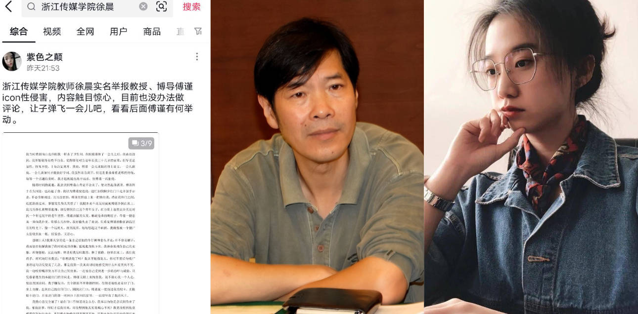 浙江传媒学院青年教师徐晨实名举报教授、博导傅谨性icon侵害！内容触目惊心！