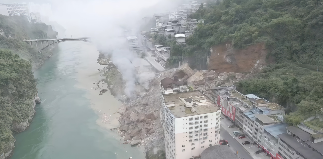 重庆彭水乌江三桥出大事了 山体直接压塌好几栋民房 现场泥石流满地 听说有人被埋