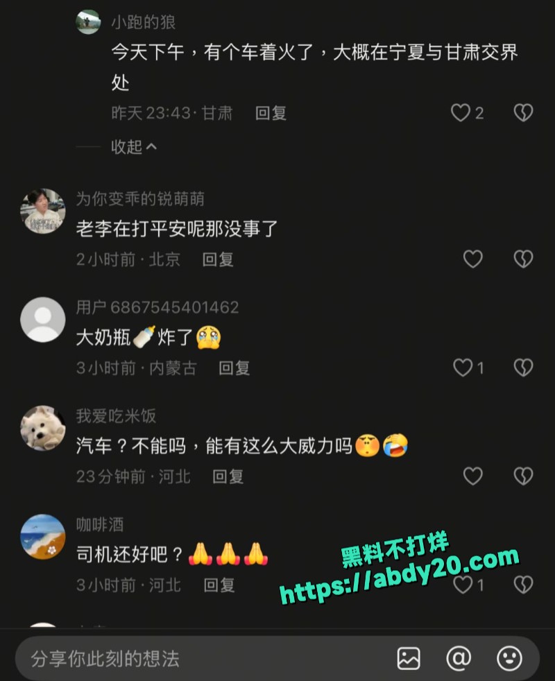 甘肃338国道营盘水货车爆炸5