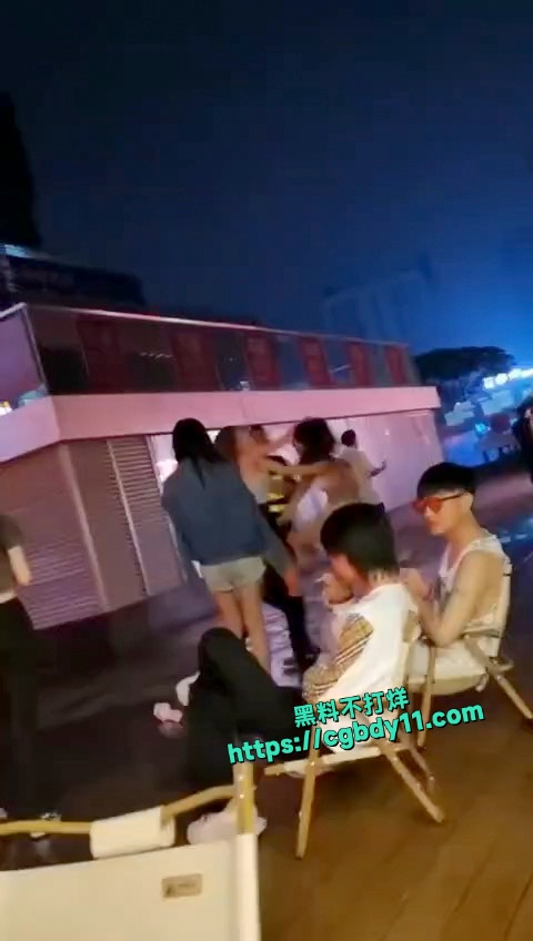 广东精神小妹当街打架1
