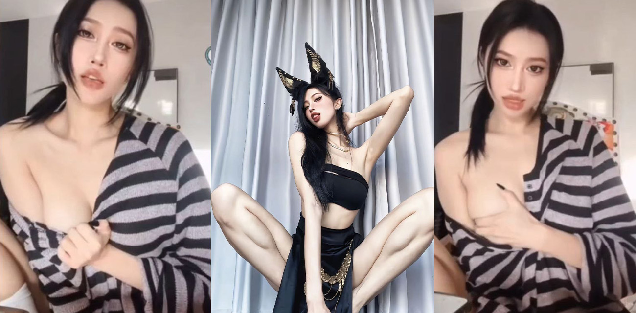 抖音反差女主播 赫卡忒弥斯 大尺度走光视频 与其说是走光 不如说是自己发骚专门掏出来奶子给你看