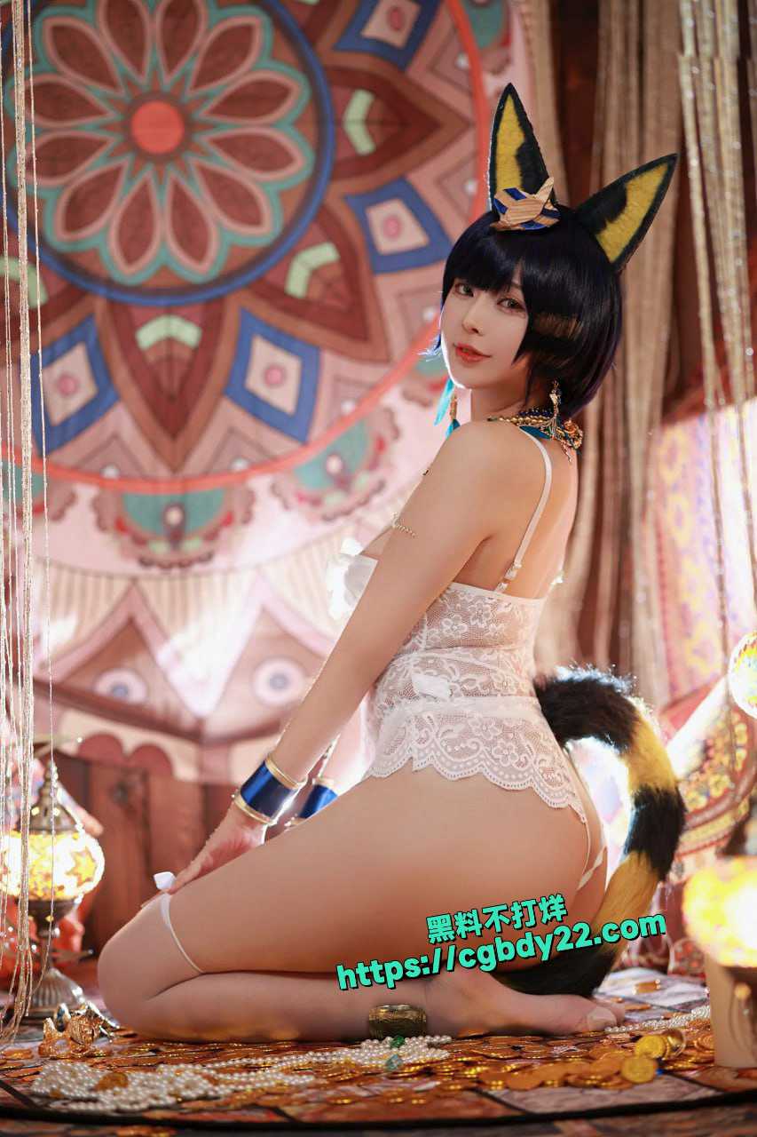 抖音热卖网红樱梨梨大尺度cosplay埃及猫 25