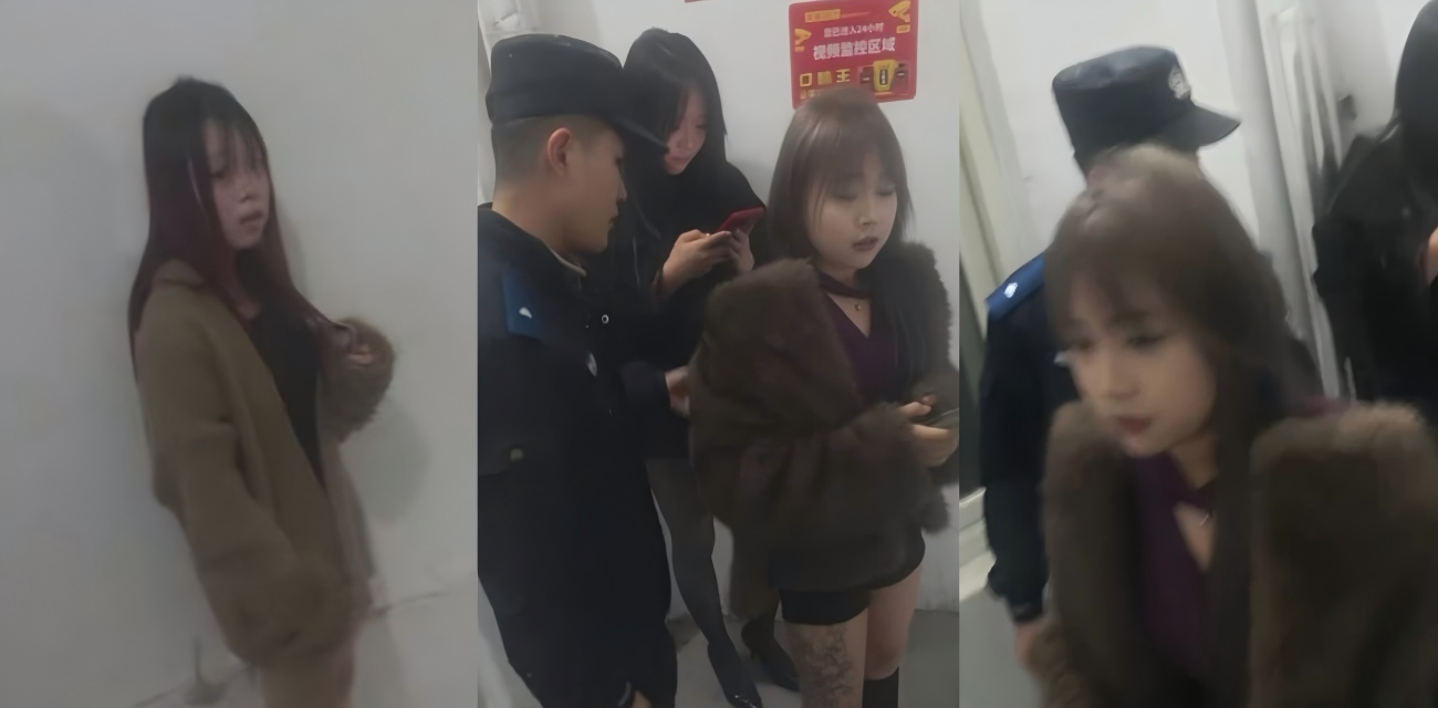扫黄现场第一视角 警方深夜扫黄突袭KTV 长腿纹身妹集体楼道逃窜 全被抓获