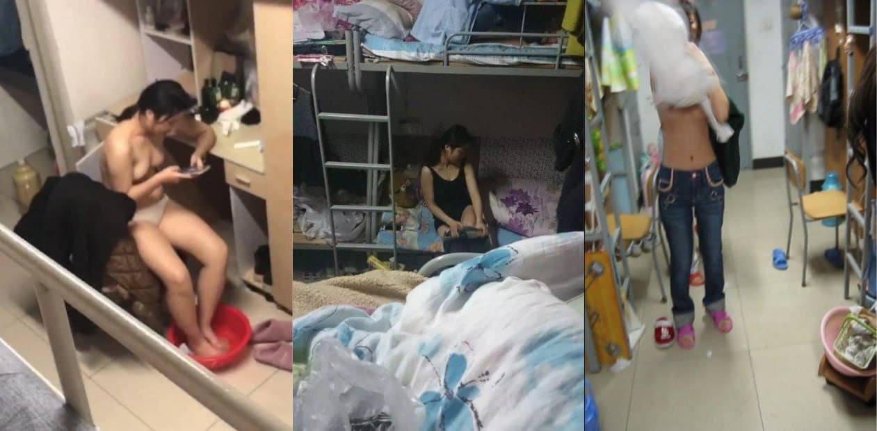 防火防盗防闺蜜！裸贷后无力偿还被要挟偷拍宿舍姐妹换衣服！女宿舍换衣日常流出！