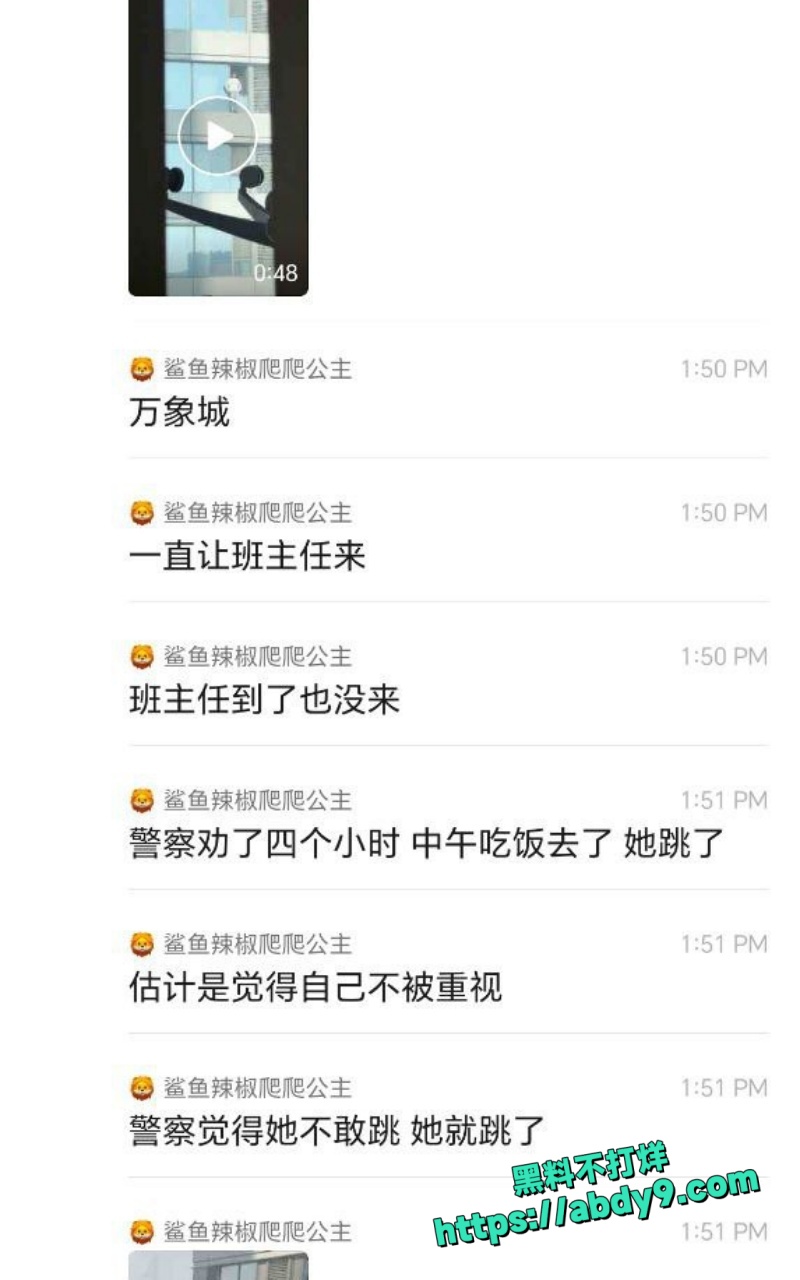 河北绿色外套少年高楼一跃坠亡全程9