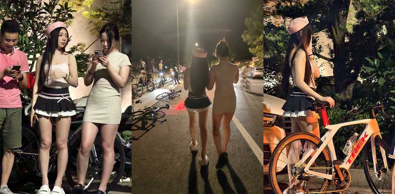 骑行爱好者双飞骚鸡 精准定位客户群体只为崔克车主打造性爱的完美服务！