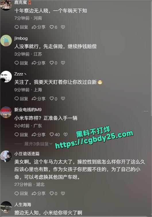 SU7女车主连撞17车19