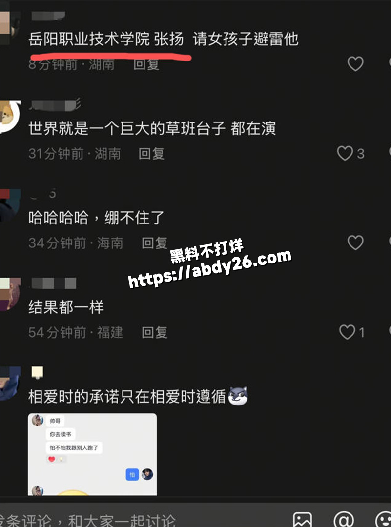 岳阳职院渣男张扬出轨8