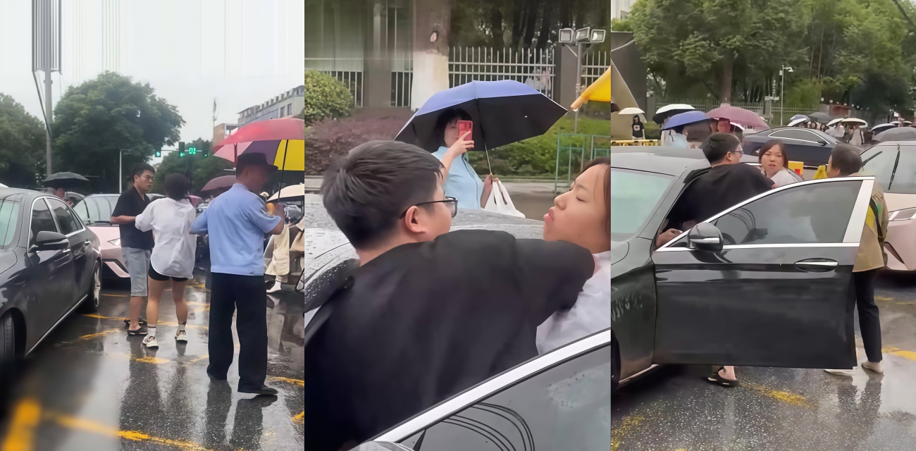 陕西理工大学 女辅导员当小三被抓 雨中校门口原配怒撕精彩现场