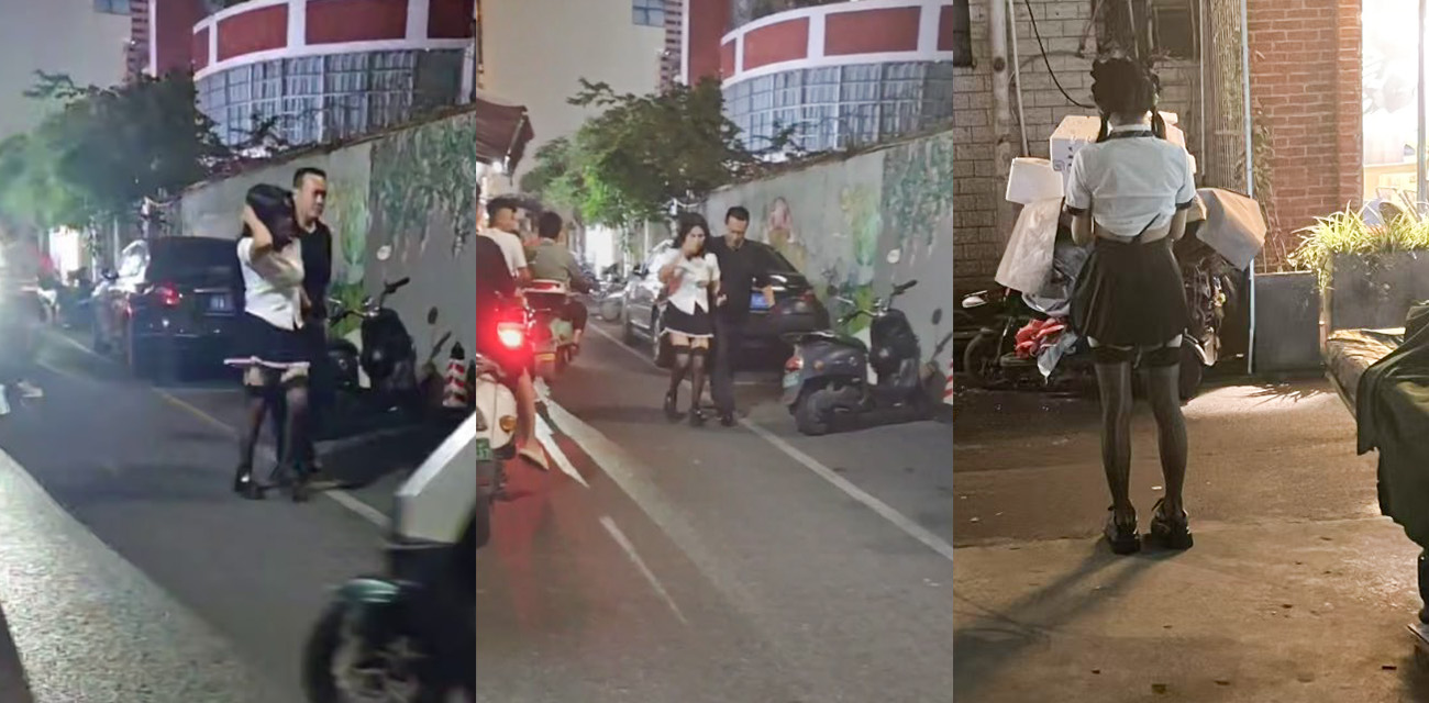 胆子也太大了吧！广州城中村扫街大神偶遇小姐逃跑 被老鸨抓着头发带回鸡窝