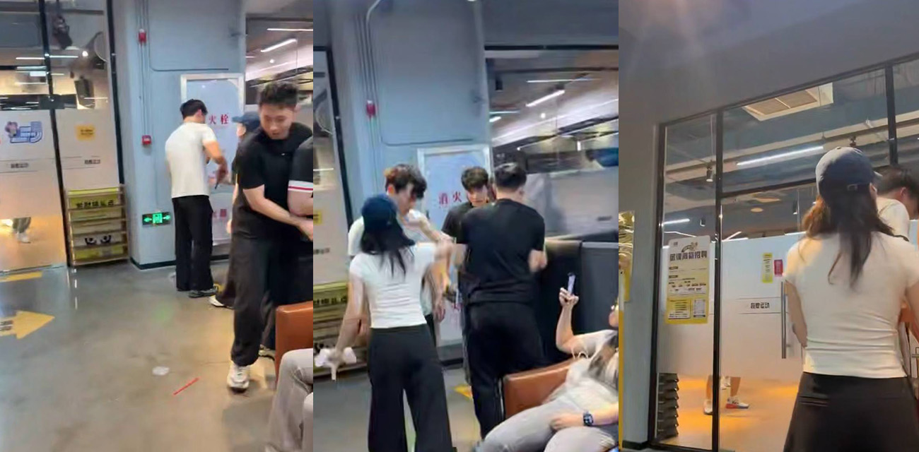 鹭港万达的超鹿事件 健身教练出轨约炮健身房女会员被堵在店里打