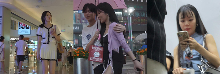 抄底偷拍 高颜值鸭舌帽气质美女和露背骚货闺蜜 超短裙露出