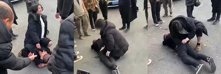 吾辈楷模 四川白嫖哥日寡妇一年多 分钱不花没名没份 寡妇发飙街头狂揍 声称要噶了他的蛋！