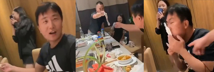 这是哪位瓜友竟如此勇猛 为了100块钱舔卫生巾 还是刚脱下来带血的
