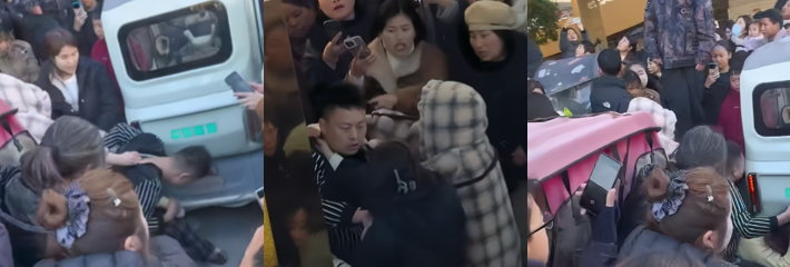 安徽蚌埠新年第一抓 义乌商贸城原配当众抓小三 现场混乱引人围观热议！
