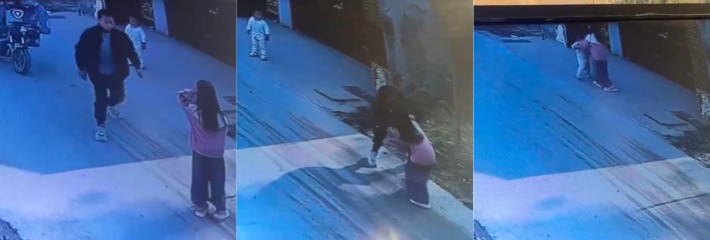 河南濮阳县一男子当街拉扯女童裤子 女童拼命反抗同时大呼救命 才将男子吓跑！