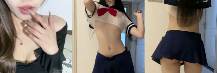 原来是鸽子 21岁女大学生 透视水手服骚舞视频流出 性感情趣内衣逼毛尽显尺度惊人！