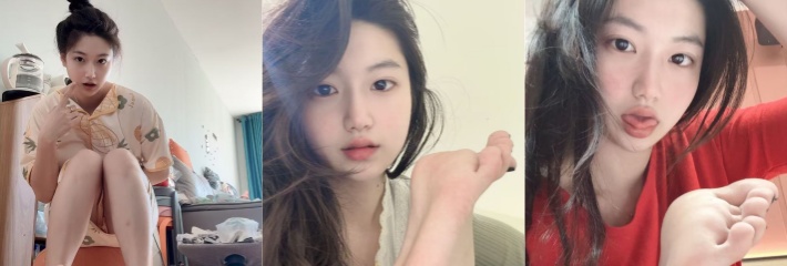 抖音高颜值清纯小网红 小佳甜心 收费门槛福利流出 超级粉嫩玉足 这是有多自信这双脚！
