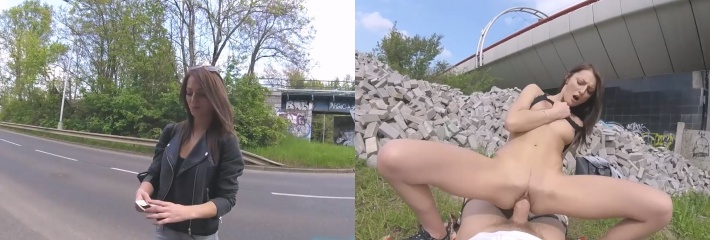 捷克街头搭讪系列 街头搭讪艺术 史诗般偶遇户外操骑着我女牛仔！