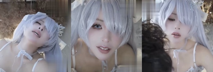 绝美银发coser 婚纱透视诱惑 高潮喷水激情性爱视频流出