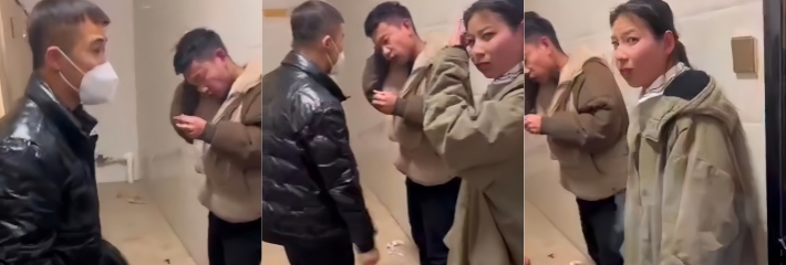 丈夫怒抓出轨妻子 厕所暴打现场曝光 情夫被打的头破血流 吃瓜群众直呼解气！