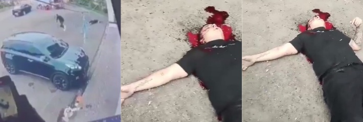 厄瓜多尔当地18日 两名枪手在停车场完美完成任务 击毙了目标男子逃之夭夭！