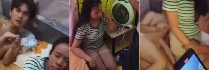 一少妇出轨小鲜肉，被抓奸在床，一脚直接给门干翻，少妇吓得尖叫，小鲜肉表情惊恐估计吓萎了！