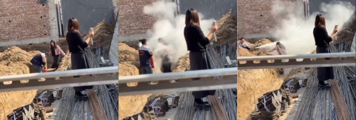 河北邻居盖房产生矛盾 拿起灭火器就是喷 不懂就问 灭火器喷出来的对人体伤害大吗？