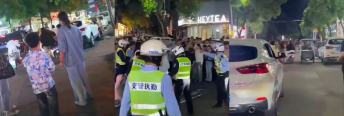 精神小妹太疯狂 安徽怀远县精神小妹驾驶三辆小电驴持刀互砍 刀刀都是物理魔法双buff叠加 真挺狠！