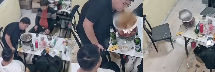 烟台海阳火锅店惊魂一刻 滚烫热汁爆炸扑脸 谨防美食变炸弹 勿让聚餐成悲剧！