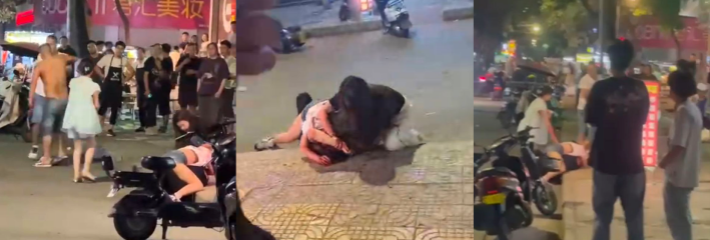 陕西城固县受到情伤的男人砍人 武商购物广场失恋暴怒挥刀 现场血流成河触目惊心！