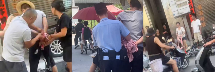 大爷偷女人内衣被抓现行 观众合力制服捆绑 半年不见了几十套 是不是拿去批发了 ！