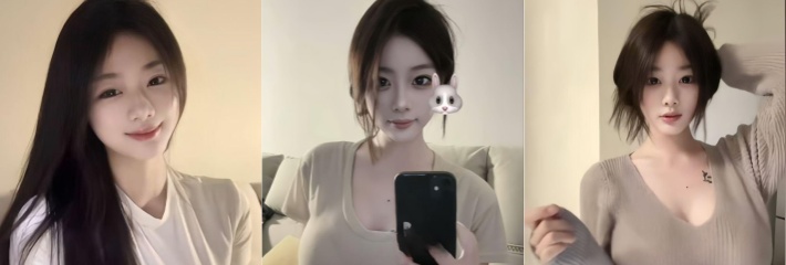 抖音高颜值清纯网红 ibb 火辣写真传遍全网 胸口这颗痣基本可以实锤是本人