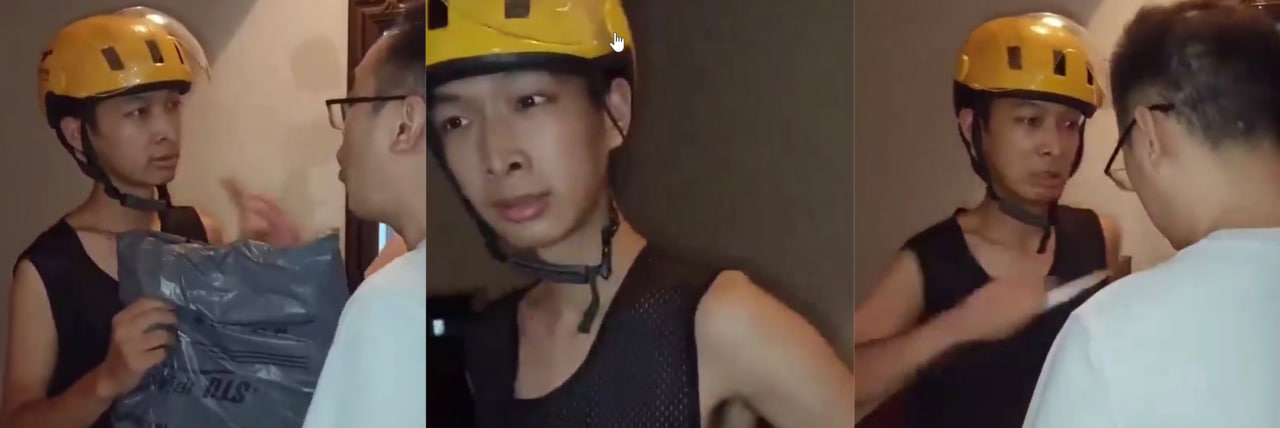 狗男女白嫖快递小哥找上门关闭水阀逼出狗男女并把割喉制裁血腥视频曝光！