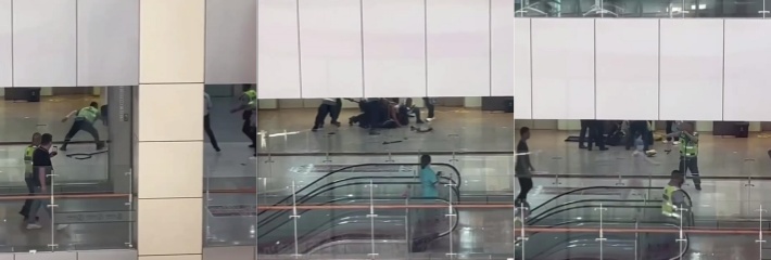 广东松山湖中心医院 一裸体男子在3楼殴打医护人员 现场视频流出！