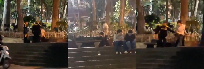 网传巴西科帕卡巴纳公园一对情侣当众表演口交 被警察殴打!