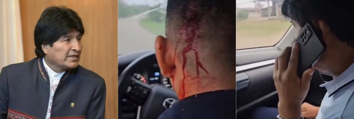 突发！玻利维亚前总统莫拉莱斯乘车出行途中遭不明枪手枪击暗杀，车辆遭14次枪击，司机负伤带总统逃跑！