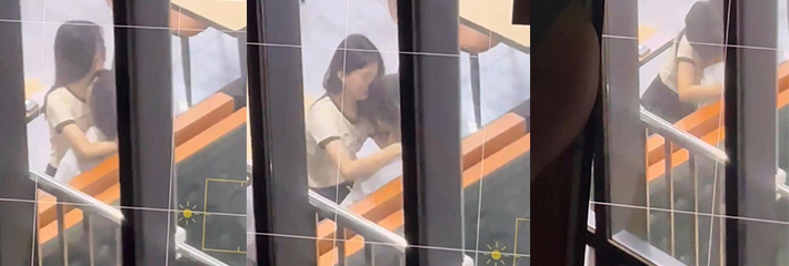 江门某高校 食堂承担了酒店的职责 小情侣做活塞运动 太刺激了！