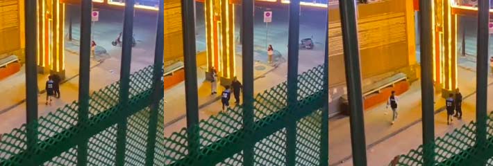 小情侣偷摸约会被老父亲发现拳打脚踢 路人偷拍视频流出 确实狠