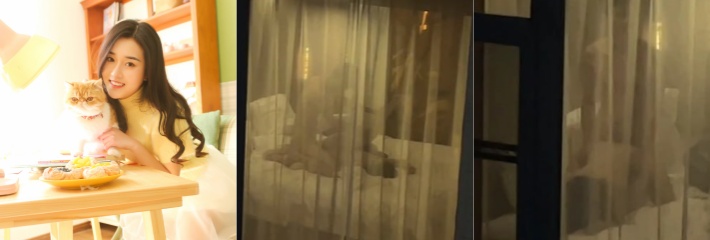 偷拍对面酒店小情侣 拉上纱窗就开始性爱 各种姿势层出不穷 朦胧感才最刺激!