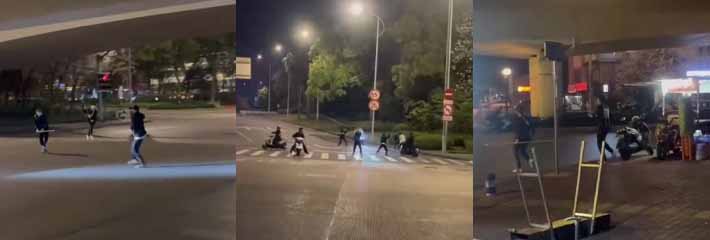 鬼火少年的热血时刻 骑上电驴满大街追逐 现场火拼视频流出 画面堪比古惑仔！