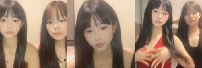 新人姐妹花 芋圆与白菜 下海首播 性感黑丝包臀裙裸舞 舌吻互扣互舔磨豆腐 花样百出！