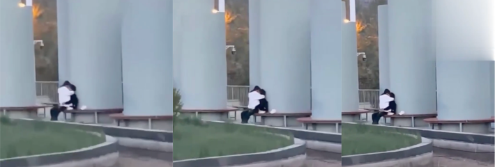 师大传媒一情侣在路边啪啪被拍 女友上位挪动肥臀姿势极其强悍惊人！