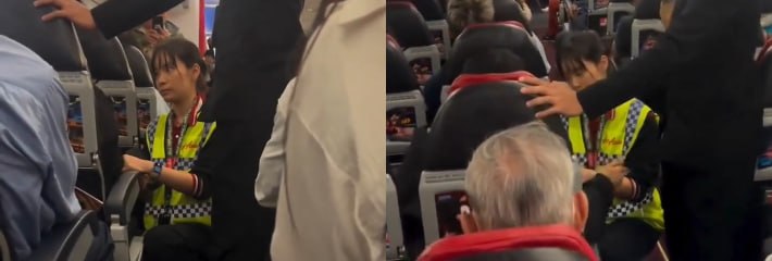 重庆亚航航班 小仙女起飞前打电话大闹机舱 最终被警方带走