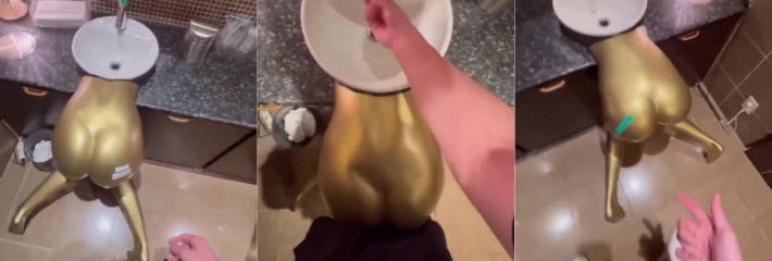 是谁发明的洗手池 每次洗手都有后入的感觉 实在辣眼睛！