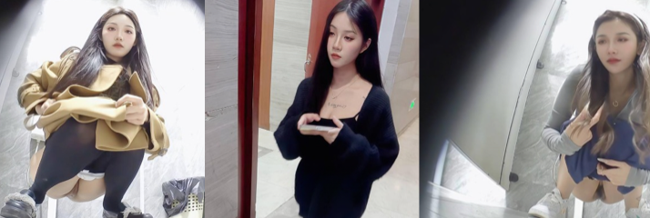 偷拍狂魔蹲守女卫门口捕捉淫乱画面一女赤裸蹲坑湿透骚逼暴露偷拍者偷窥淫穴滴水