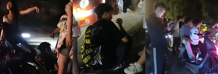 精神小伙找女的借钱租车出去钓妹儿 然后没钱还被别人堵到马路上 没钱装什么逼啊！