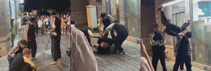 济南宽厚里步行街上抖音网红直播整活失误！整花活却差点给自己送走！