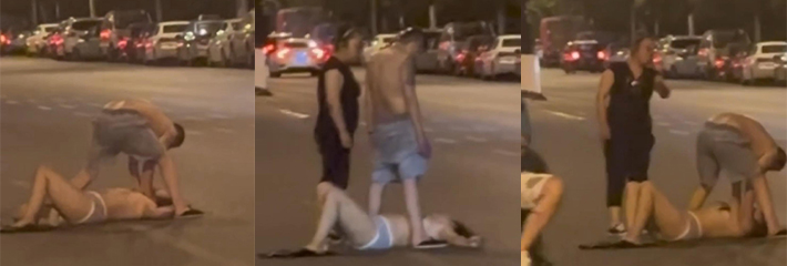 这是哪里？当众掐全裸女孩的脖子？到底是强奸还是抓奸？？
