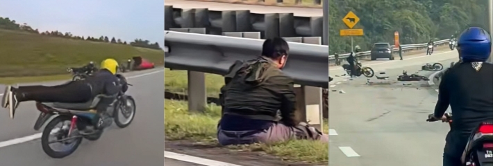 马来西亚摩托车手扮超人飙速酿惨剧 撞车视频曝光1人身亡多人受伤 场面混乱至极!